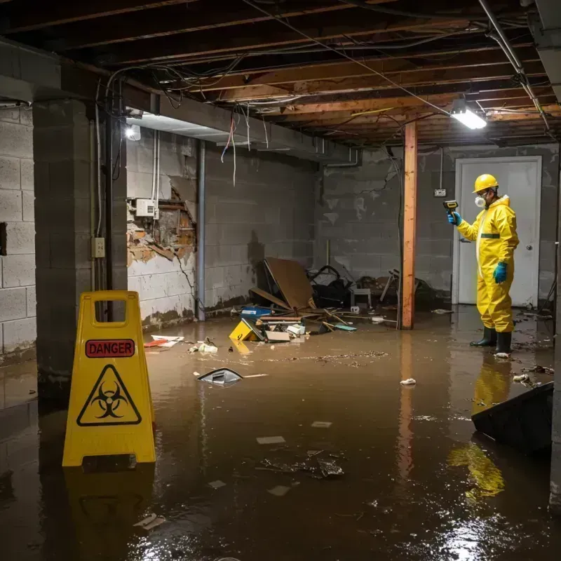 Flooded Basement Electrical Hazard in Arkansas City, KS Property